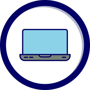 dizüstü bilgisayar simgesi, vektör illüstrasyonu basit tasarım