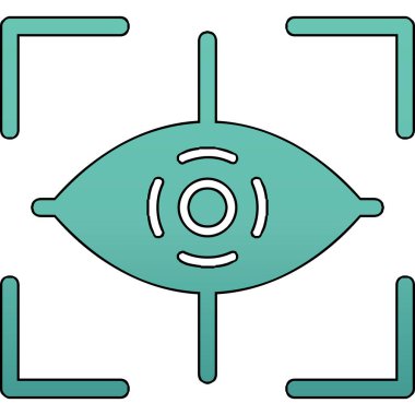 Göz. Web simgesi basit illüstrasyon