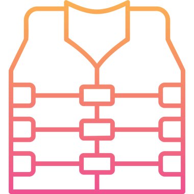 Can yeleği. Web simgesi basit illüstrasyon