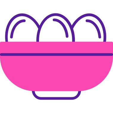 Kavanozda haşlanmış yumurta. Web simgesi basit illüstrasyon