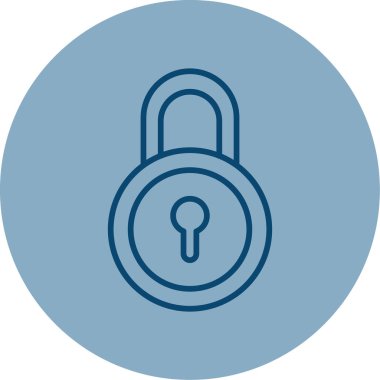 kilit düz simge vektör çizim