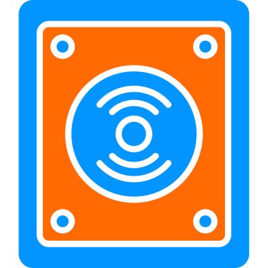 Acil Düğme Web simgesi, vektör illüstrasyonu  