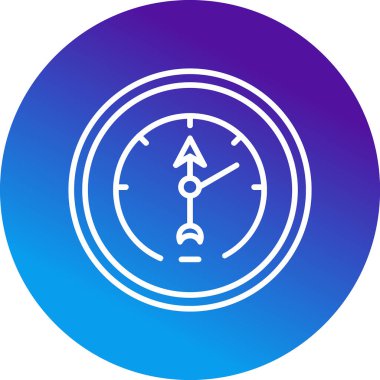 Barometre. Web simgesi basit illüstrasyon         