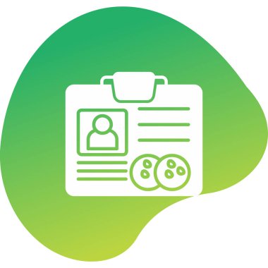 Üyelik kartı web simgesi, vektör illüstrasyonu