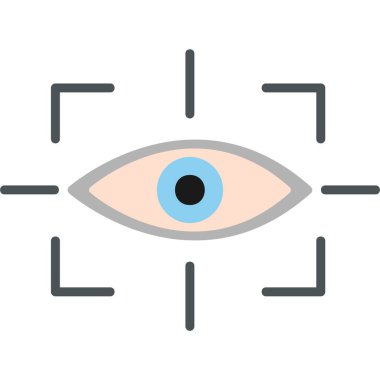 vizyon web simgesi, vektör illüstrasyonu 