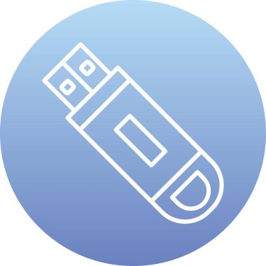 Flash disk simgesi, vektör illüstrasyon tasarımı