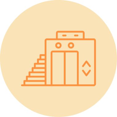 Asansör web simgesi, vektör illüstrasyonu