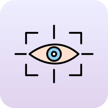 vizyon web simgesi, vektör illüstrasyonu 