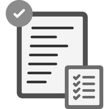 Onay listesi düz simgesi 