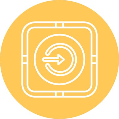 Kaynak düğme simgesi, basit vektör illüstrasyonu 