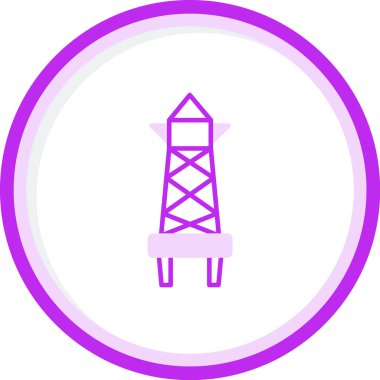 Uydu kulesi işaret çizgisi ağ simgesi, vektör illüstrasyonu