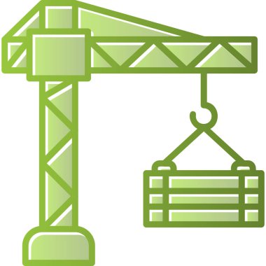 Vinç. Web simgesi basit illüstrasyon 