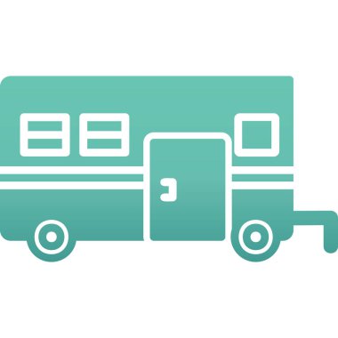 Camper van simge vektör çizim