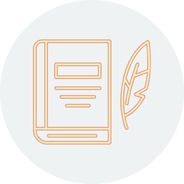 Edebiyat. Web simgesi basit illüstrasyon 