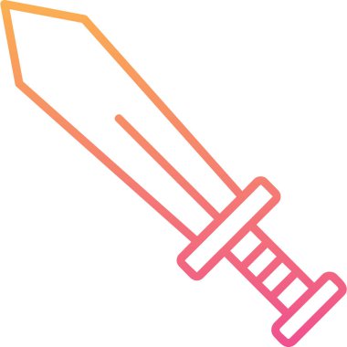 Kılıç. Web simgesi basit illüstrasyon 