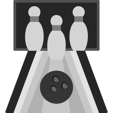 Bowling şeridi vektör illüstrasyonu