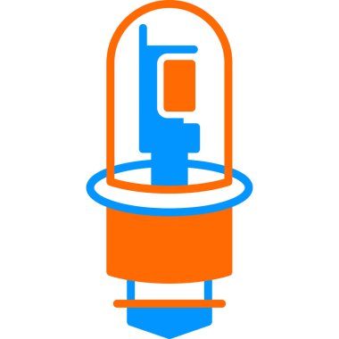 Sodyum buhar ampul simgesi, vektör illüstrasyonu  