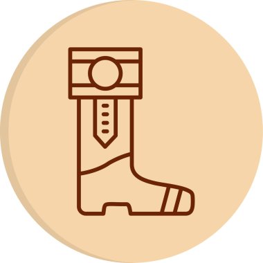 Modern Yağmur Çizmesi simgesinin vektör çizimi       