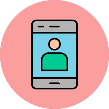 Mobil Kullanıcı simgesinin vektör çizimi