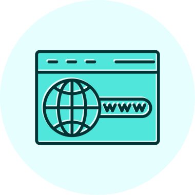 Web tarayıcı simgesi, vektör illüstrasyonu basit tasarım