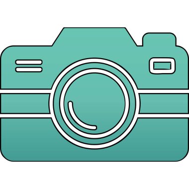 Fotoğraf makinesi simgesi, vektör illüstrasyonu. düz tasarım biçimi              