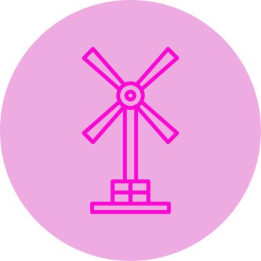 Yel değirmeni ikonu vektör illüstrasyonu