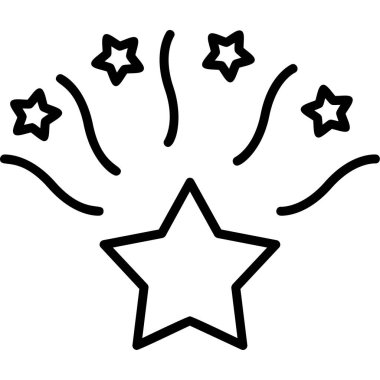 Yıldızlar. Web simgesi basit illüstrasyon