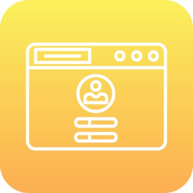 Günlük Kaydı Web simgesi, vektör illüstrasyonu