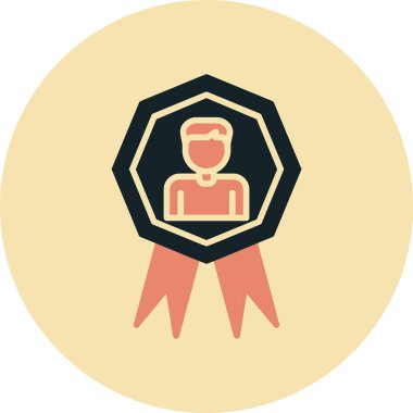 Ayın Çalışanı simgesinin vektör illüstrasyonu