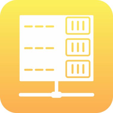 bilgisayar sunucu simgesi, vektör illüstrasyonu basit tasarım