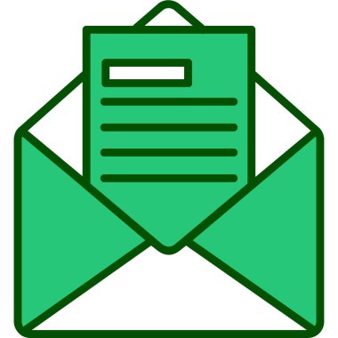 E- posta İş Teklif simgesi vektör illüstrasyonu