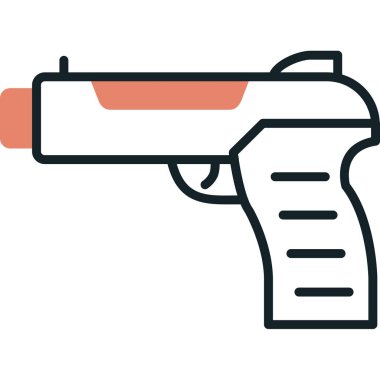 Silah. Web simgesi basit illüstrasyon 