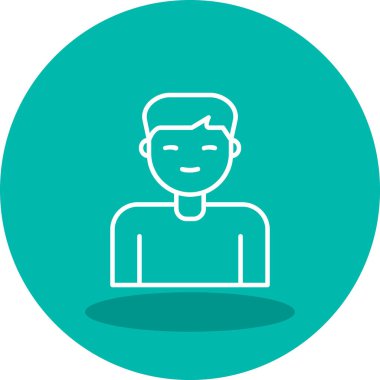  Erkek kullanıcı. Web simgesi basit illüstrasyon