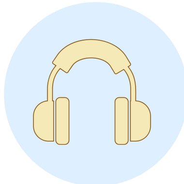 Kulaklık. Web simgesi basit illüstrasyon 