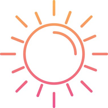 Güneş. Web simgesi basit illüstrasyon 