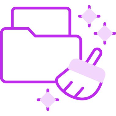 Veri Temizleme simgesinin vektör illüstrasyonu