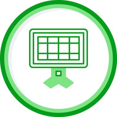 Monitör simgesinin vektör illüstrasyonu 