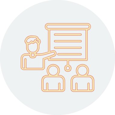 izleyici sunum simgesi vektör illüstrasyonu