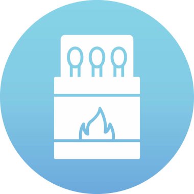 Kibrit. Web simgesi basit illüstrasyon 