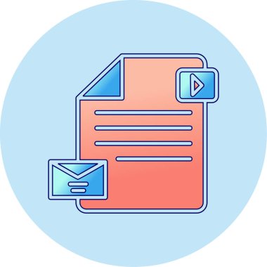 belge simgesi, vektör illüstrasyonu basit tasarım