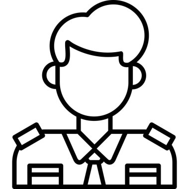  Gümrük Temsilcisi simgesi, vektör illüstrasyonu basit tasarım