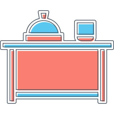 Mutfak ikonu. yemek illüstrasyonu 