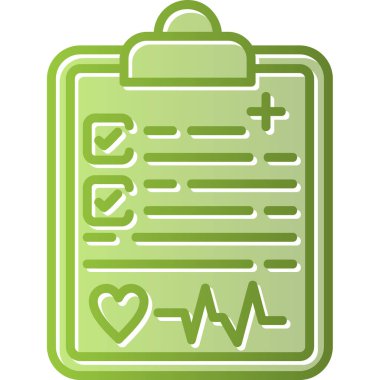 Sağlık Denetimi panosu simgesi, vektör illüstrasyonu 