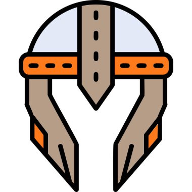 Kask simgesi vektör illüstrasyonu 