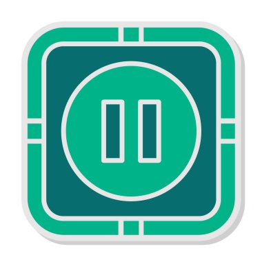 Duraklat düğmesi simgesinin vektör çizimi    