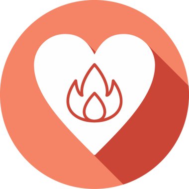 Tutku web simgesi basit illüstrasyon