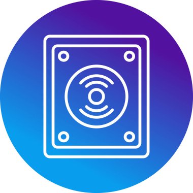 Acil Düğme Web simgesi, vektör illüstrasyonu  