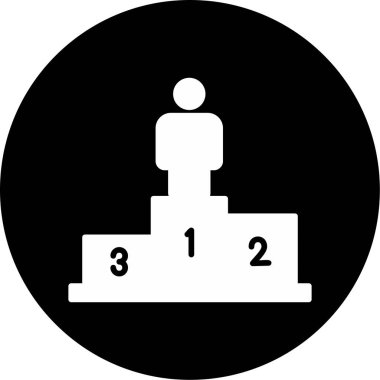 Podyum vektör simgesinde kazanan