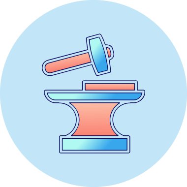 Demirci. Web simgesi basit illüstrasyon          