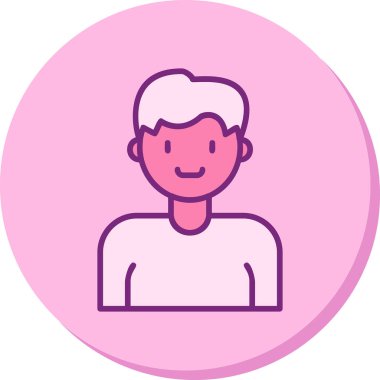 İnsan avatar web simgesi basit illüstrasyon 
